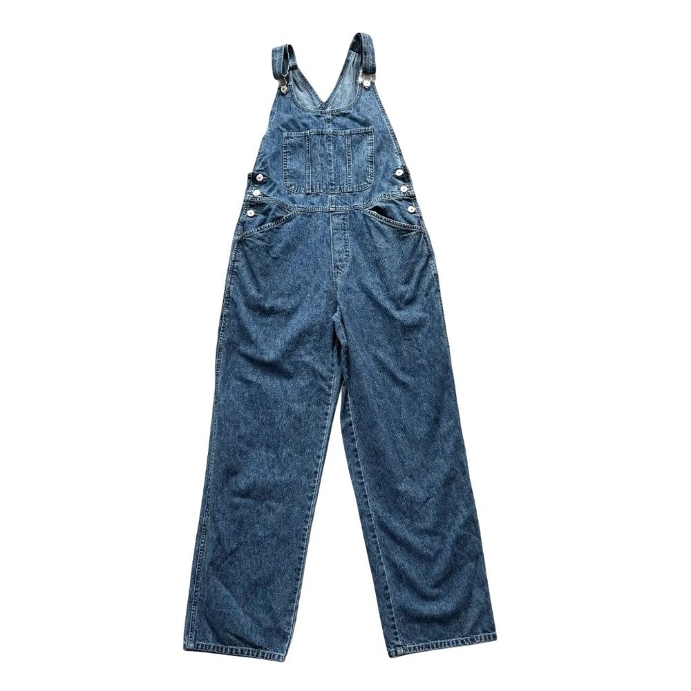 VTG 90s XHILARATION Straight Leg Bib Overalls in Dark Wash SZ M